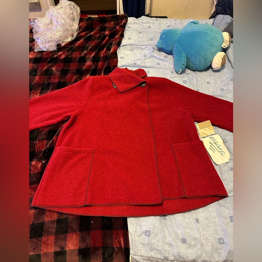 Maralyce Ferree Fleece Coat - Red
